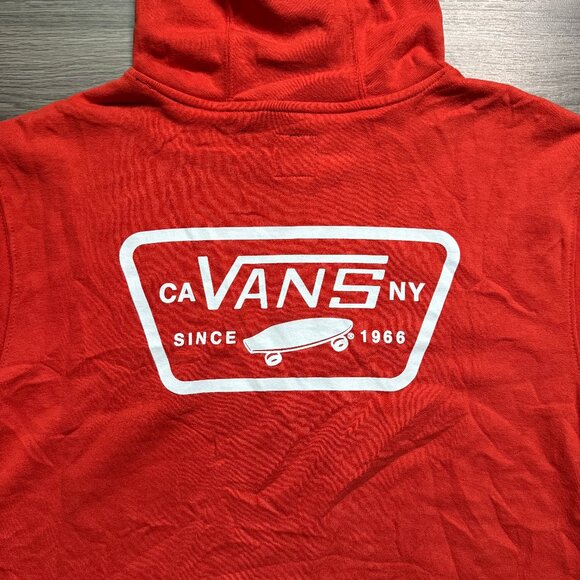 *NEW Vans Men's Full Patched Hoodie - Orange - Picture 6 of 10